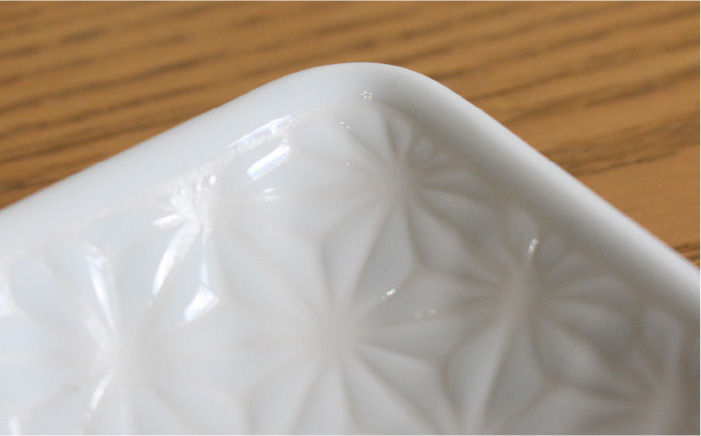 【波佐見焼】麻の葉シリーズ スクエア プレート （白磁・青磁） 6枚セット 角皿 小皿 【陶芸ゆたか】 [VA90]