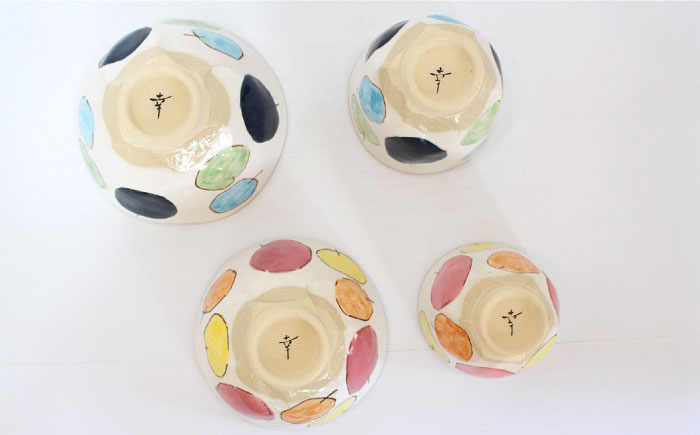 【波佐見焼】りんご（ 茶碗 ・ 湯呑 ）4点セット【陶芸ゆたか】 [VA91]