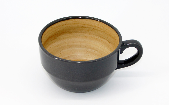 【波佐見焼】スープマグカップ まろやかシリーズ 白・黒 セット【國右エ門窯】 [VB14]