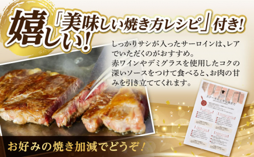【全3回定期便】サーロイン ステーキ 2枚 400g 長崎和牛 A4～A5ランク【野中精肉店】 [VF19] 肉 牛肉 サーロインステーキ 焼肉 定期便