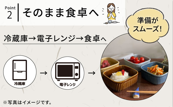 【波佐見焼】便利な蓋つき容器 大・小（キャメル）2個セット 保存容器 【和山】 [WB127]