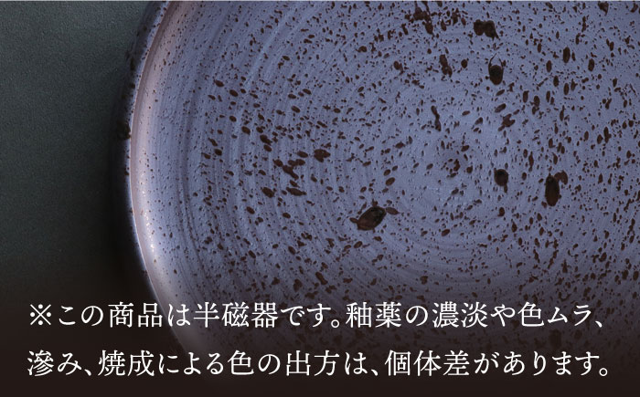 【波佐見焼】en-poire プレート 2枚セット 24cm （ブラック）【和山】 [WB140]