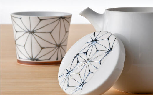 【波佐見焼】Sweet 麻シリーズ ティーセット 計3点 ティーポット 急須 カップ【まるしん】 [WD27]