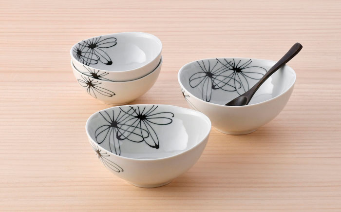 【波佐見焼】パキラ ボウル 大小4点セット【まるしん】 [WD47]