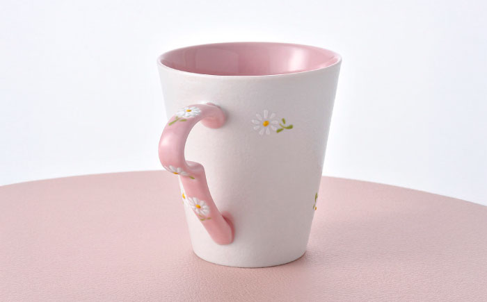 【波佐見焼】ホワイトデイジー マグカップ ペア ブルー・ピンク【まるしん】 [WD55]