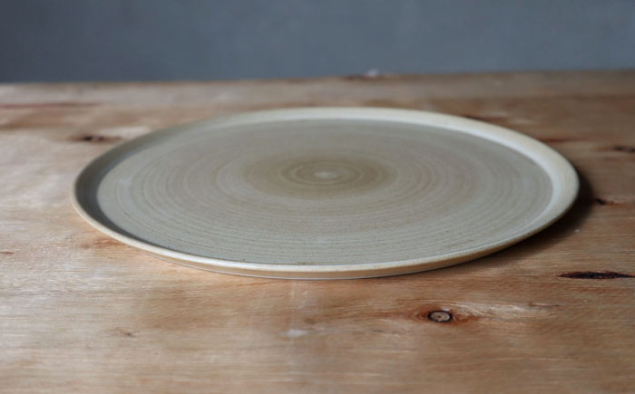 【波佐見焼】IREKO シャビー プレートL グレー・ブラウン 2点【浜陶】 [XA85]