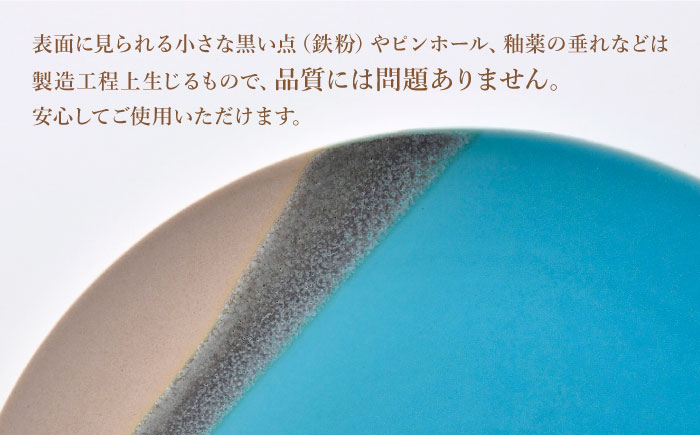 【波佐見焼】Scenery（シーナリー）トルコブルー プレート M（21cm）2枚セット　【光春窯】 [XD114]