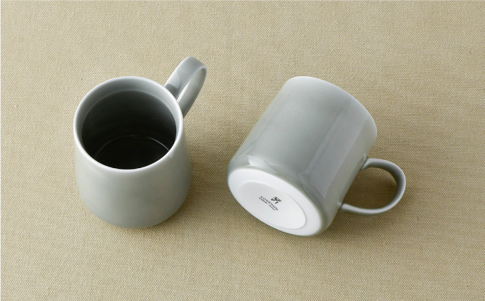 【波佐見焼】マグカップ 2個セット （グレー）コーヒーカップ スープカップ スープマグ【光春窯】 [XD18]