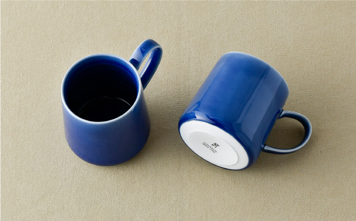 【波佐見焼】マグカップ 2個セット （ブルー） スープカップ スープマグ【光春窯】 [XD21]