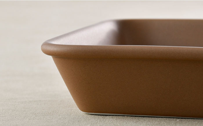 【波佐見焼】オーブンウェア 長角トレー 角皿 プレート ブラウン【光春窯】 [XD62]