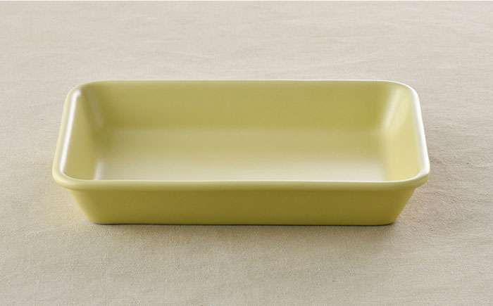 【波佐見焼】オーブンウェア 長角トレー 角皿 プレート イエロー【光春窯】 [XD64]
