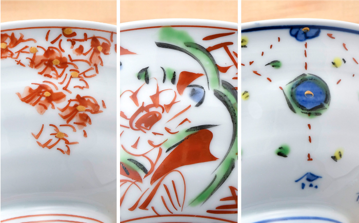 【波佐見焼】伝統柄 飯椀・箸置き3個セット 茶碗 どんぶり 食器【一夢窯】 [XE04]