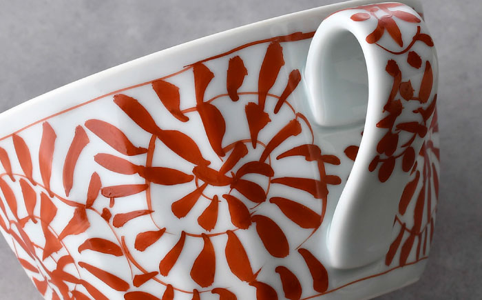 【波佐見焼】スープカップ 3点セット 丸紋・ヨーラク・タコ唐草【一夢窯】 [XE11]