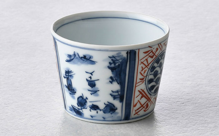 【波佐見焼】和柄 そばちょこ 5点セット 丸紋・地紋山水・錦万歴・タコ唐草・赤丸福文【一夢窯】 [XE12]