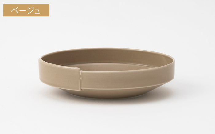 【波佐見焼】zen to 吉行 良平 カレー皿「d plate」ホワイト・ベージュセット パスタ皿 食器 【中善】 [YE07]