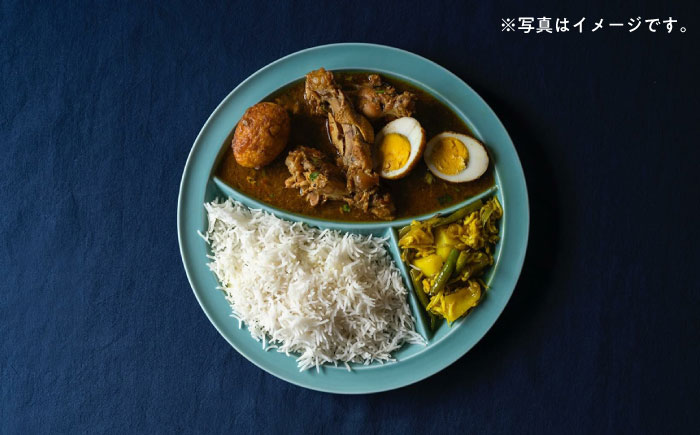 【波佐見焼】zen to ユザーン カレー皿 「仕切りが取れるカレー皿 blue」2枚セット【中善】 [YE42]