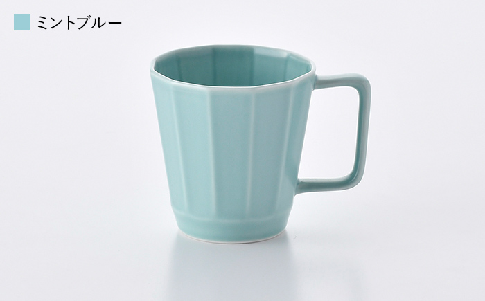 【波佐見焼】面取マグカップ パステルカラー 4個セット（ピンク・ミントブルー・グレー・ベージュ）スープマグ スープカップ【重山陶器】 [ZB18]