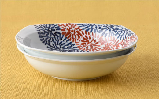 【波佐見焼】タコ唐草 多様鉢 2個セット カレー皿 取り皿 食器【一夢窯】 [ZD04]