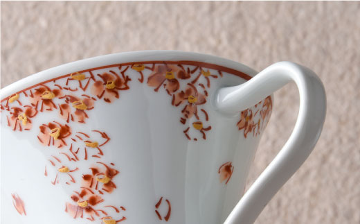 【波佐見焼】花しだれ ティーカップ 2個セット マグカップ スープマグ 陶器【一夢窯】 [ZD06]