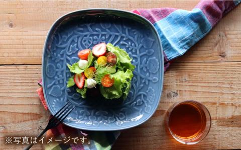 【波佐見焼】レリーフ・フラワーパレード 盛皿2枚セット 皿 食器 プレート 【和山】 [WB36]