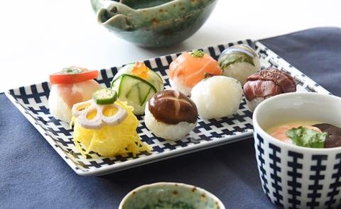 【波佐見焼】natural69 swatch 長角皿 5枚セット パレット／ポロック／ステッチ／タイル／ジップ [QA10]