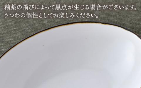 【波佐見焼】オーバル ボウル（渕錆ライン/渕青ライン）  カレー皿 パスタ皿 ペアセット【ROXY・HASAMI】 [SB160]