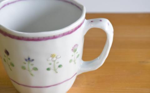 【波佐見焼】花暦 マグカップ ペアセット【藍水】 [GB43]