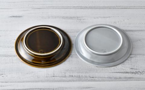 【波佐見焼】WAVE 15cm 丸 プレート 2色セット【一真窯】 [BB53]