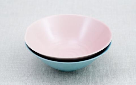 【波佐見焼】アイシー ボウル 大 （ブルー・ピンク） ペアセット【団陶器】 [PB114]