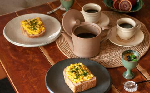 【波佐見焼 マルヒロ】BARBAR TERRA ポット（1点）ナチュラル [EB174]