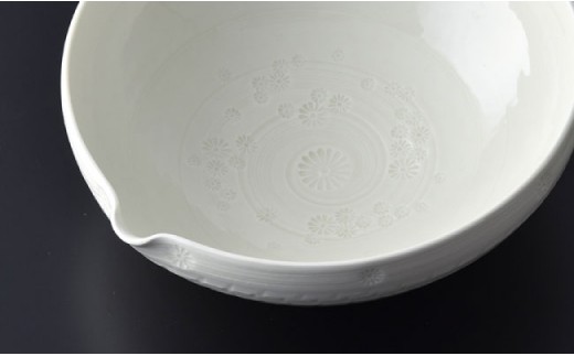 【波佐見焼】作：長山陽一 雨菊鉢(大) 菊鉢【くらわんか】 [AA34]