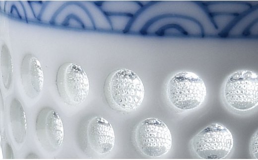 【波佐見焼】【特別な日に♪】水晶青海波 酒器 とっくり おちょこ セット【丹心窯】 [AB02]