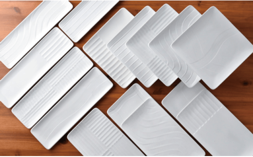 【波佐見焼】白磁手彫 マグカップ ボウル プレート 含む こだわり82点セット【一真窯】 [BB13]