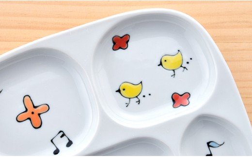 【波佐見焼】子ども 茶碗 セット「青い鳥」プレート・ミニ マグカップ・茶椀【大新窯】 [DC12]