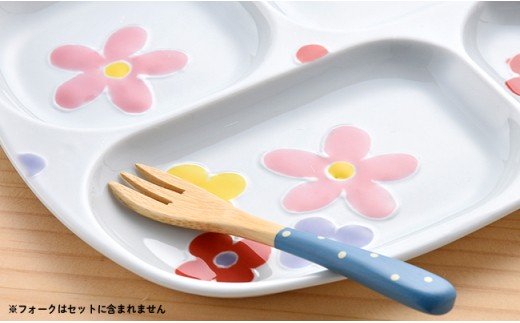【波佐見焼】子ども 茶碗 セット「彩花」 プレート ・ミニ マグカップ・茶椀【大新窯】 [DC13]