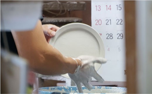 【波佐見焼】ゆず肌 プレート L5枚セット ホワイト・グリーン・イエロー・ブラック・レッド【藍染窯】 [JC17]