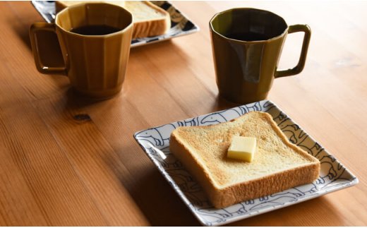 【波佐見焼】natural69 Janke 正角皿2枚セット 色バク／白バク [QA05]