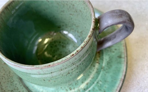 【波佐見焼】cocoa 織部（オリベ） マグカップ ・ プレート セット 皿 【ROXY】 [SB52]