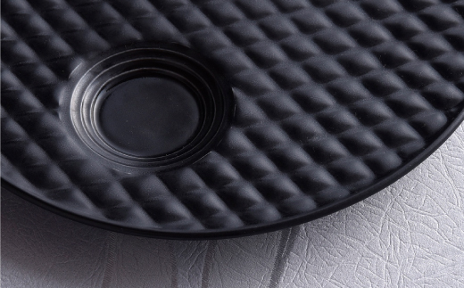 【波佐見焼】黒マット キルティング プレート 2枚セット【丹心窯】 [AB22]