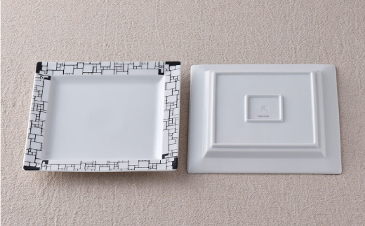 【波佐見焼】マキアート・ストーン スクエア プレート 3枚セット【丹心窯】 [AB23]