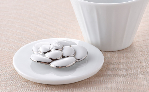 【波佐見焼】カメリア アミューズカップ（L）2個セット（プラチナ）【丹心窯】 [AB25]