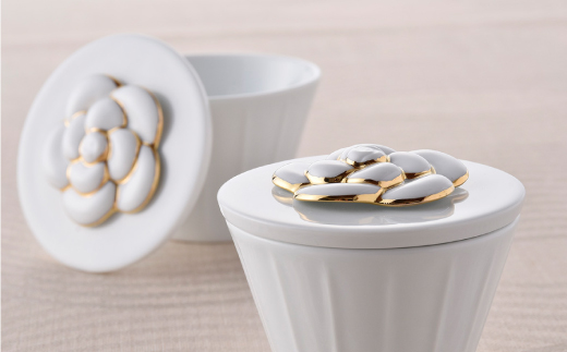 【波佐見焼】カメリア アミューズカップ（L）2個セット（ゴールド）【丹心窯】 [AB28]