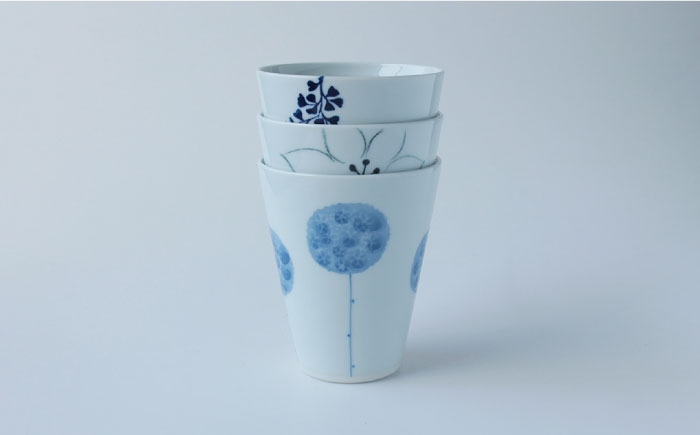 【波佐見焼】フリーカップ 3柄セット ビアカップ タンブラー【Cheer house】 [AC140]