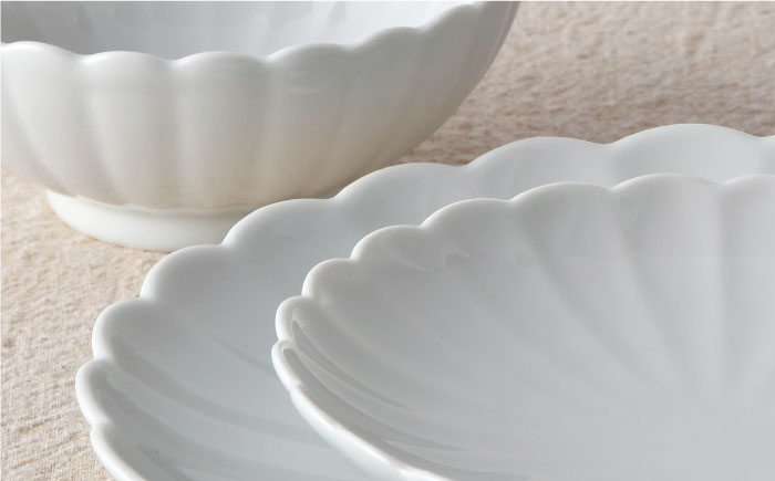 【波佐見焼】RINKA プレート ボウル 3点セット 白磁【長十郎窯】 [AE29]