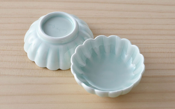 【波佐見焼】青白磁 hana 小鉢 3個セット 食器【正右衛門窯】 [BG06]