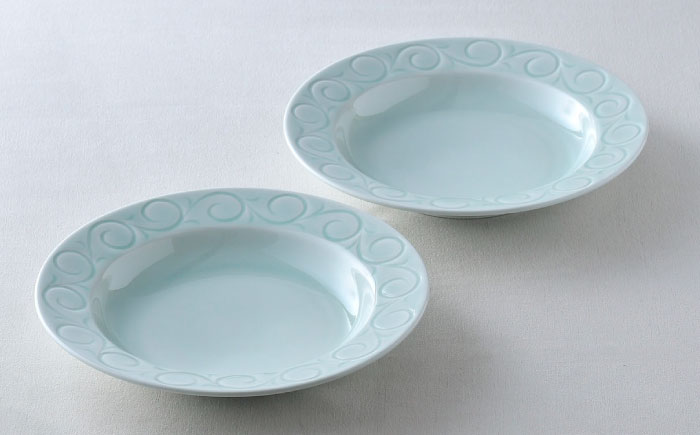 【波佐見焼】多様丸皿 2枚セット（karakusa）食器 プレート【正右衛門窯】 [BG13]