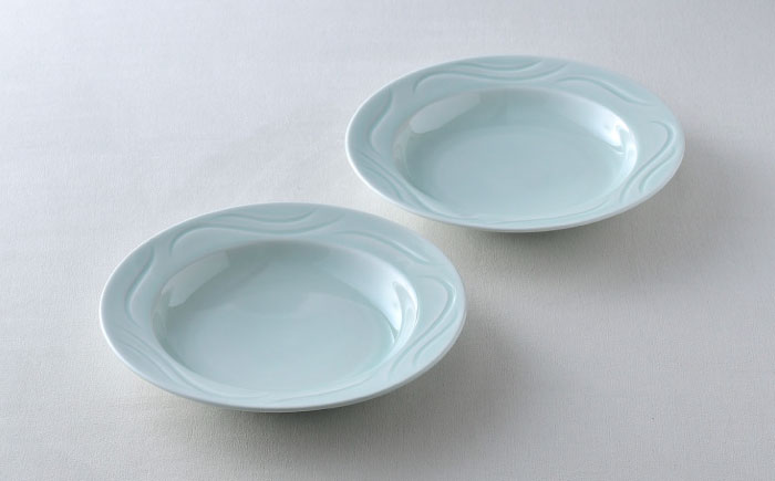 【波佐見焼】多様丸皿 2枚セット（nami）食器 プレート【正右衛門窯】 [BG14]