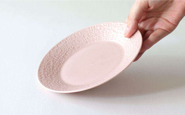 【波佐見焼】PATTERNED PLATE,MUG セット antique rose 【BIRDS’ WORDS】 [CF088]