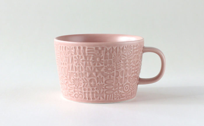 【波佐見焼】PATTERNED シリーズ antique rose 4点セット【BIRDS’ WORDS】 [CF090]