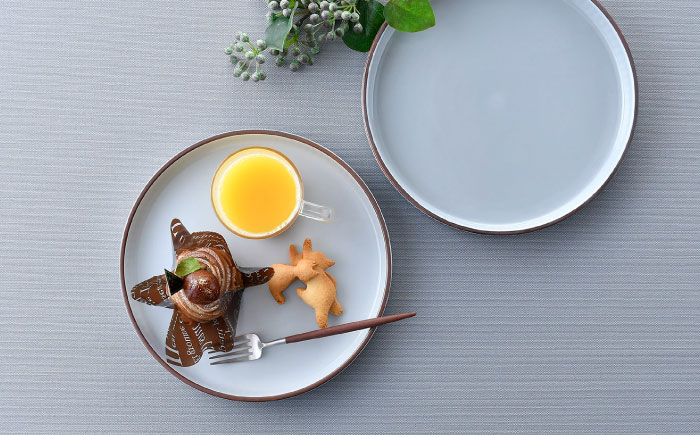 【波佐見焼】【ギアシリーズ】マットカラープレート（大）2枚セット（グレー2枚）食器 皿【大新窯】 [DC126]